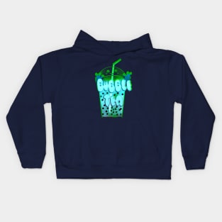 Blue bubble tea Kids Hoodie